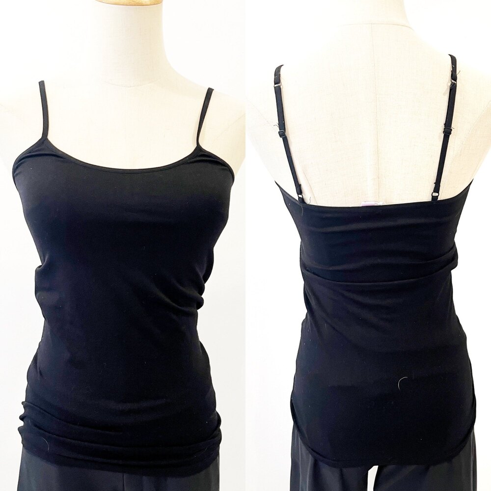Alya Black Tank Spaghetti Strap S/M Summer Stretch Base Layer